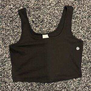 Full Tilt Black Ribbed Crop Tank Top | Women’s XXL | NWT